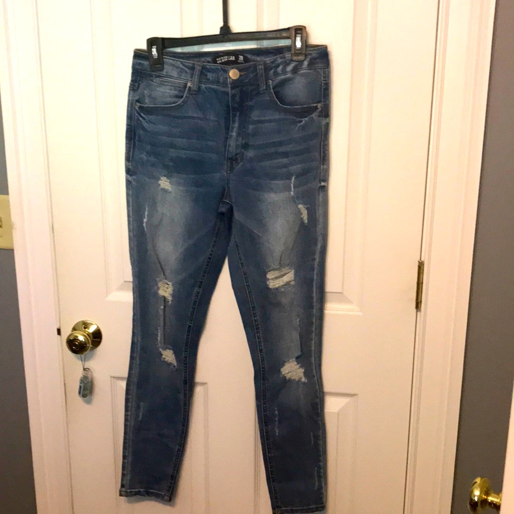 Design lab heavily distressed woman’s jeans